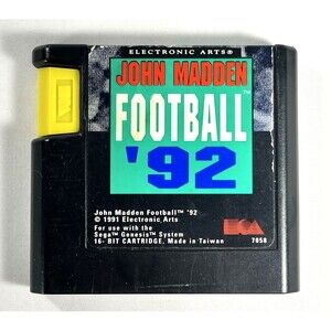 John Madden Football '92 Sega Genesis 1991 Electronic Arts Cartridge Only Tested